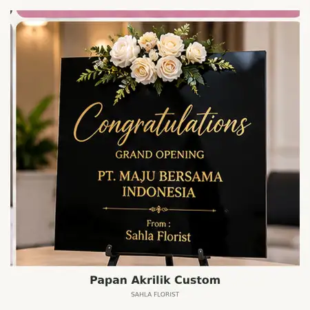Papan Bunga Akrilik Ancol